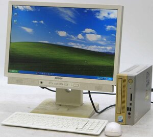 東芝 EQUIUM S6300 PES6320ENYY29 ■ 19インチワイド 液晶セット ■ Core2Duo-4400/CDROM/希少OS/動作確認済/WindowsXP デスクトップ