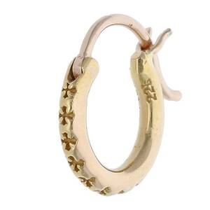 クロムハーツ Chrome Hearts 22K HOOP TFL SML ゴールドピアス 中古 SJ02