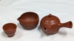 常滑焼 朱泥 茶器 茶道具 煎茶道具 煎茶器 急須 茶注 湯冷 湯冷まし 湯呑み 湯飲み 天山刻印