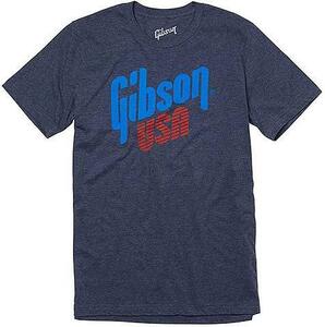Gibson USA Logo Tee (Heather Navy) Small GA-LC-USATSM