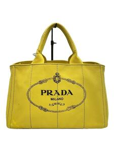 PRADA◆ショルダーバッグ/キャンバス/YLW/無地/B2439G