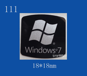 即決111【 Windows 7 】黒エンブレムシール追加同梱発送OK■ 条件付き送料無料 未使用