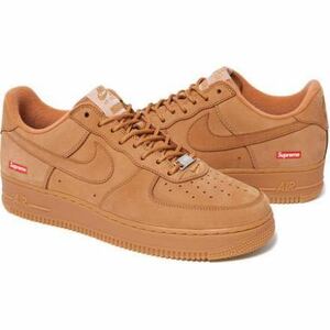 【新品】27.5cm Supreme × Nike Air Force 1 Low Wheat Flax シュプリーム × ナイキ エアフォース 1 ウィート フラックス BOX LOGO