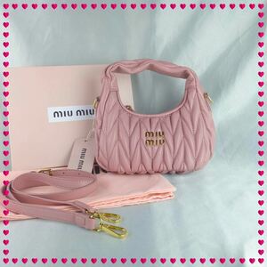 ★極美品★ピンク ミュウミュウ MIUMIU ショルダーバッグ ハンドバッグ #62450611