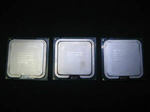 Intel Core 2 Duo E8300・E7300・E6550の計３個（対応ソケット：LGA775）、中古・動作品