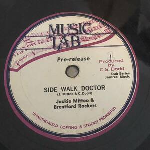 Side walk doctor Jackie Mittoo music lab 10inch 45 studio one スタジオ　ワン　キラーロックステディ　レコード　レゲエ