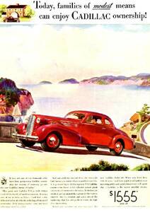 ◆1937年の自動車広告　キャデラック6　Cadillac