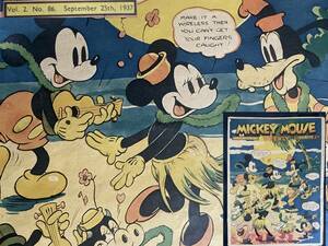 戦前 MICKEY MOUSE Weekly 英国タブロイド紙発行 1937年号 英国初フルカラー印刷コミック雑誌 ミッキーマウス ディズニー 送料一律