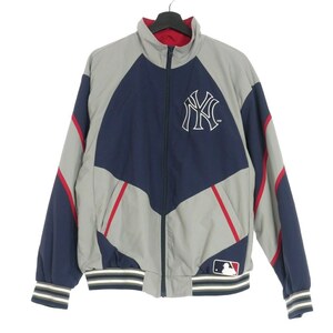 シュプリーム SUPREME 21AW New York Yankees MLB ナイロントラックジャケット ブルゾン M グレー/ネイビー メンズ