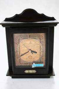 キーボックス 時計 オルゴール付き 壁掛け 置き時計 古地図風 KBクォーツ Key Box 
