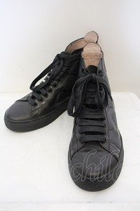 【USED】Vivienne Westwood HIGH TOP TRAINER ヴィヴィアンウエストウッド ビビアン 4-37 ブラック O-23-12-31-013-sh-IG-OS