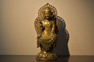 【GE】Z527【関西名コレクター所蔵品】《大名品》時代 金銅仏坐像 /中国古玩 佛 鍍金仏 仏教美術 骨董品 時代品 美術品 《高さ50㎝以上》