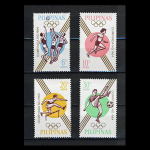 ■フィリピン切手　1964年　東京五輪 / オリンピック　4種完