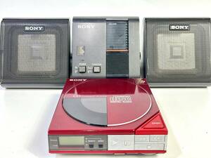 【動作品】SONY ソニー Compact Disk Player CDプレーヤー D-50 レッド TA-CD2 サウンド トライアングル オーディオシステム