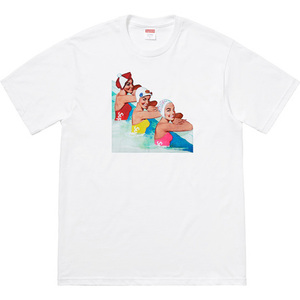 即決 supreme 18ss swimmers tee white L