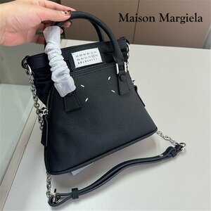 Maison Margiela(メゾン マルジェラ) レザーハンドバッグ ショルダーバッグ レディース ブラック