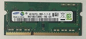 【中古】サムスン純正 PC3-12800(DDR3-1600) SO-DIMM 4GB ノートPC用メモリ DDR3L対応モデル （電圧1.35V & 1.5V 両対応)