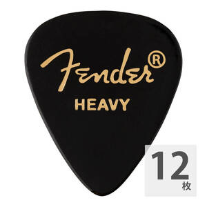 フェンダー ギターピック 12枚 セット ヘビー 351 Shape Premium Picks Heavy Black Fender