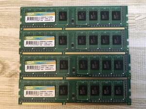 シリコンパワー デスクトップPC用 メモリ DDR3 1600 CL11 SP004GBLTU160N02 4Gx4枚 計16GB