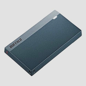 送料無料★BUFFALO USB3．2(Gen1) 超小型ポータブルSSD(120GB) (モスブルー)