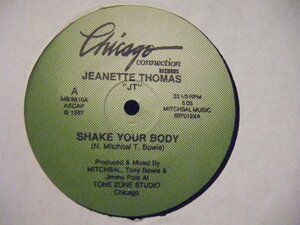 ▲12インチ JEANETTE THOMAS / SHAKE YOUR BODY (B:HOUSE SHAKER VERSION) 輸入盤 CHICAGO CONNECTION MB8610 ハウス◇r50603