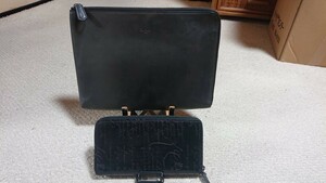 BERLUTIベルルッティイタウバスクリットレザーラウンドファスナー財布とクラッチバッグ セット