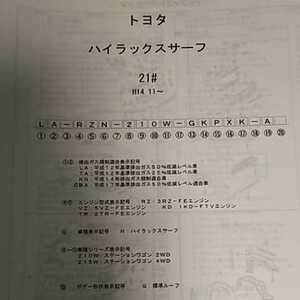 【パーツガイド】　トヨタ　ランドクルーザープラド　２１０系　(２１＃)　H14.11～　２００５年版 【絶版・希少】