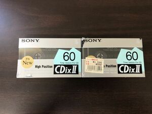 SONY CDix? 60 ハイポジション　カセットテープ2本セット【カセットテープ未開封新品】