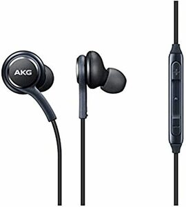 Samsung ブラック AKG イヤホン ヘッドホン ヘッドセット ハンズフリー Sam(中古品)