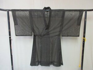 1円 良品 正絹 法衣 色衣 紗 夏物 茶色 御祭服 師衣 神主 神官 衣装 人丸堂 法衣店 京都 装束 お寺 神社 無地 身丈110cm【夢職】★★★