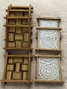 昭和レトロ　木製 コースター　８個