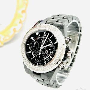 超美品 CHANEL シャネル J12 H1009 クロノグラフ 腕時計 メンズ 自動巻き デイト 稼働品 オートマ