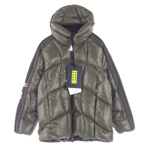 モンクレール × ADIDAS ORIGINALS アディダス BEISER JACKET サイドライン ダウン ジャケット カーキ系 1【新古品】【未使用】【中古】