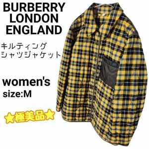 ☆極美品☆ BURBERRY LONDON バーバリー ロンドン　キルティング シャツジャケット M WOMEN