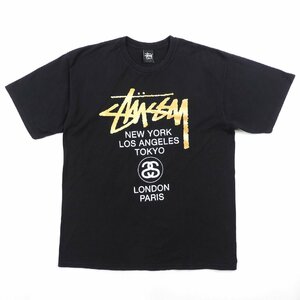 STUSSY ステューシー 半袖 ワールドツアー Tシャツ size XL #18646 送料360円 ロゴ ストリート プリント