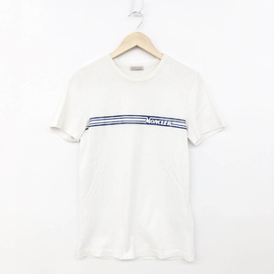 ◆MONCLER モンクレール 半袖カットソー 小さいサイズXS◆ ホワイト メンズ ロゴ クルーネック トップス 17年 Tシャツ