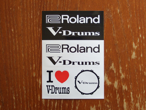 ステッカー Roland V-Drums 検 シール 電子ドラム 未使用新品 Vドラム ローランド