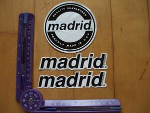 即決 VINTAGE OLD MADRID SKATEBOARDS ビンテージ マドリッド スケートボード ステッカー セット 3