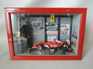 H / Ferrari フェラーリ F1 M . シューマッハ 1/18 額装 作家 パトリック・リシャール 作 サイン シリアルナンバー付き 中古品