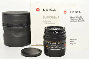 【極上品】 Leica 50 mm f / 2.0手動フォーカスレンズ( 11826 ) Summicron M　＃6514