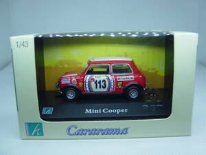 送料300円～ 【塗装ひび有】Cararama 1/43 Mini Cooper BRITISH RACING #113 ミニクーパー