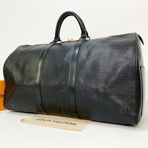 1円 美品 ルイヴィトン エピ キーポル50 ノワール 旅行バッグ 黒 ブラックLOUIS VUITTON LV キーポル ボストンバッグ バンドバッグ