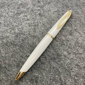 PE1625□MIKIMOTO ミキモト ツイスト式 ボールペン ホワイト シェル パール 真珠付き 筆記確認済み