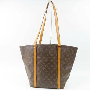 79142LOUIS VUITTON ルイヴィトン サックショッピング ショルダーバッグ ヴィンテージ モノグラム トートバッグ ヌメ革 ブラウン