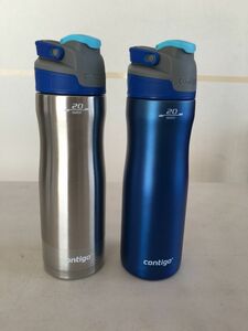 ラスト 新品 コンティゴ contigo 真空断熱 ステンレス ボトル タンブラー 2個セット 保冷18H 青 サーモ マグ 水筒