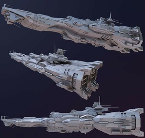 1/8000 SDF-1 墜落前 3Dプリント 未組立 宇宙船 宇宙戦艦 宇宙空母 異星人船 Spacecraft Space Ship Space Battleship SF