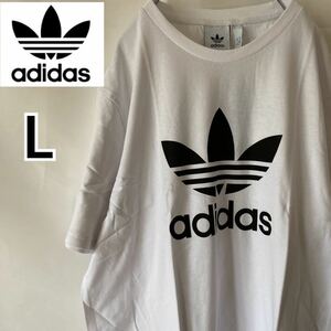 【新品】adidas アディダス Tシャツ US Lサイズ 白ロゴTシャツ