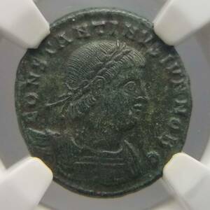NGC Ch XF 古代ローマ帝国 コンスタンティヌス2世 ヌムス銅貨 AD 337-340 コイン