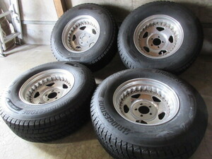 冬用+稀少size!! センターライン CENTER LINE (16x8,5-10 5H/114,3) バリ溝(ブリヂストン DM-V3) 265/70R16 リフトUP JEEP チェロキー 他も