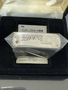 zippo STERLING SILVER 80-90年代 製造 純銀 スターリングシルバー 筆記体 年代物 前面加工 希少品 レア刻印 silver シルバー 